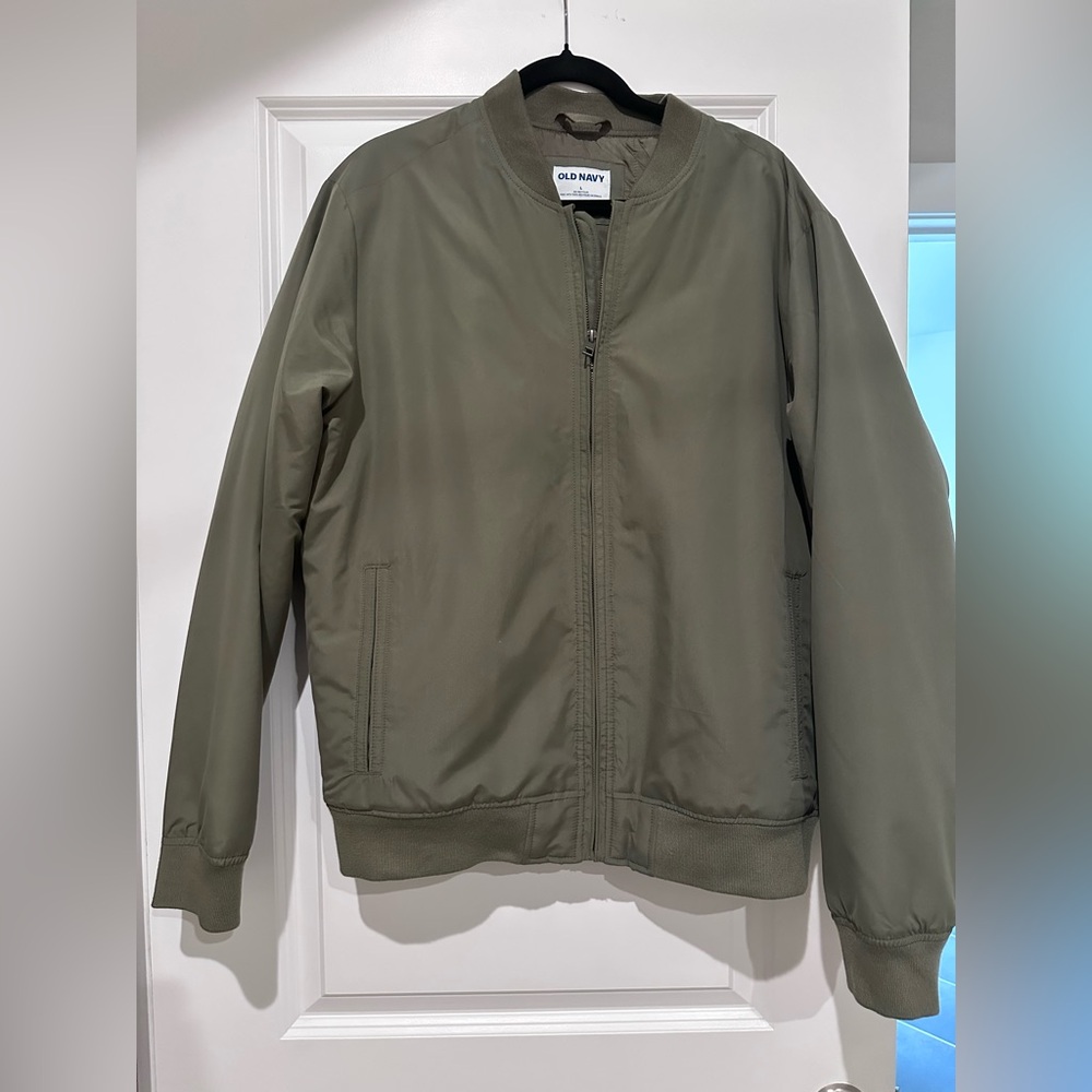 Men’s Old Navy Olive Green Bomber Jacket - Size Large